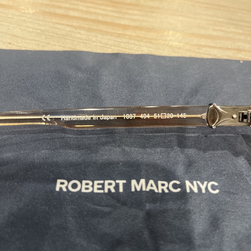 Robert Marc NYC 1037 Eyeglasses Frames 51-20-145 Coffee 494 Handmade in Japan - Picture 4 of 7